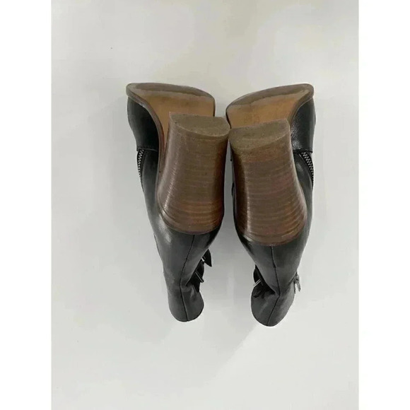 J.Crew Dean Ankle Buckle Block Heel Boots Size 9 $298 Black 07045 Zip Booties - Picture 4 of 7